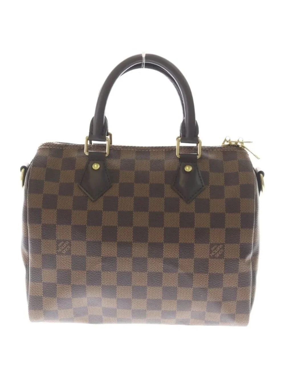 Louis Vuitton Damier Speedy Bandouliere 25 Leather 2-Way Shoulder Bag Brown